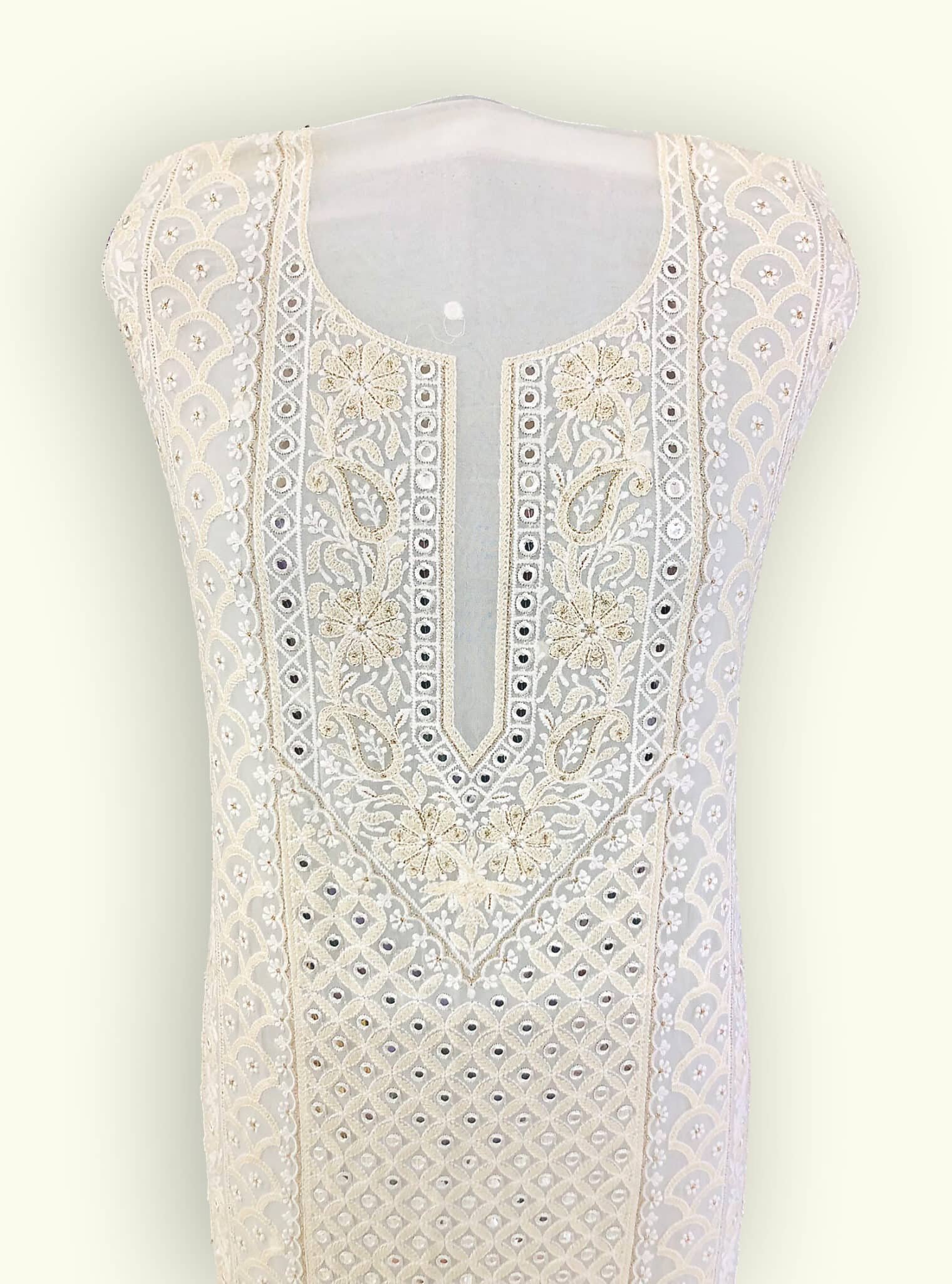 lucknowi chikankari kurti suite