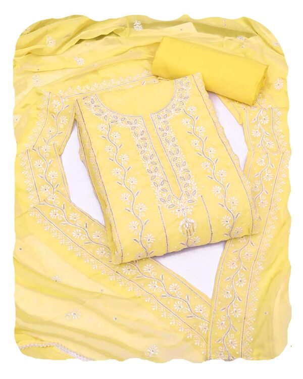 Buy yellow chikankari kurti​